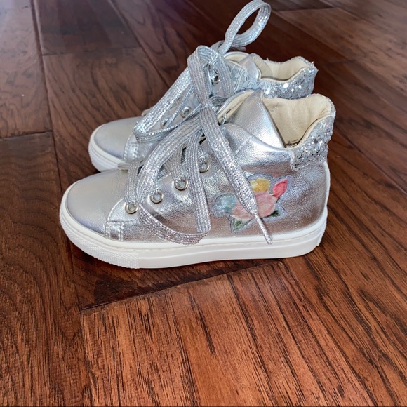 ‪Monnalisa‬ Floral Appliqued Sneakers. Size 24 EU. - Picture 9 of 13